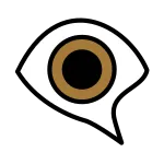 Eye In Speech Bubble SVG Icon